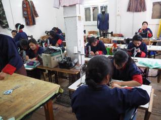 Textiles at the Art & Craft School in Thimphu