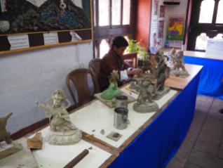 Sculpture at the Art & Craft School in Thimphu